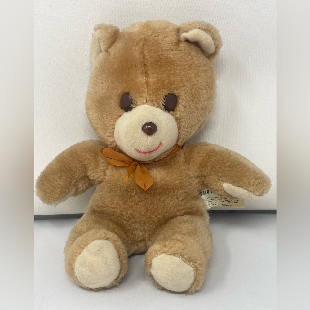 Vintage Knickerbocker Plush Bear Bean Bag Animals Beige Stuffed Teddy Bear Toy